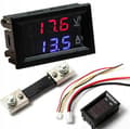 Miniatyrbillede 1 af 2: PANEL VOLTMETER AMMETER 100V 50A + SHUNT