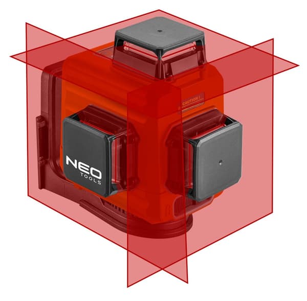 3D Laser, Rød, Etui, Målplade, Magnetisk Holder, Oplader