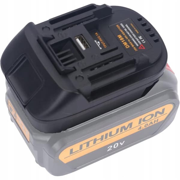Rosfix Dewalt / Milwaukee Adapter til Makita DM18M batteri