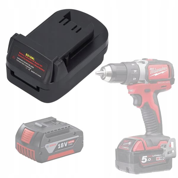Bosch 18V till Milwaukee 18V batteriadapter/omvandlare (BS18ML)