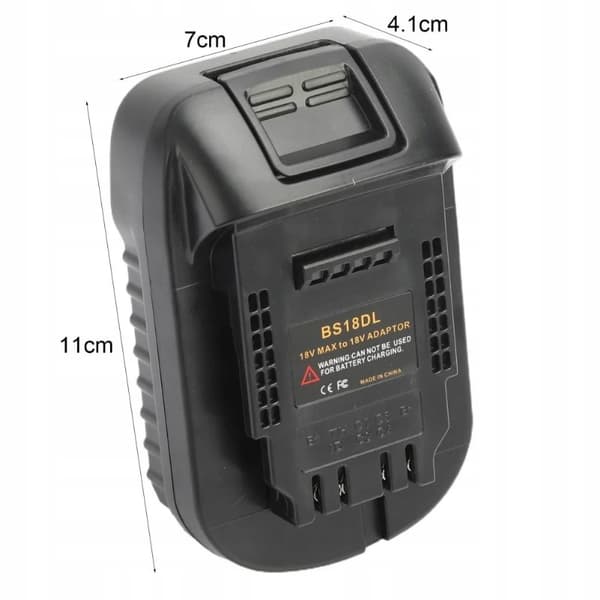 Bosch 18V till Dewalt 18V batteriadapter/omvandlare (BS18DL)