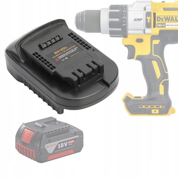 Bosch 18V till Dewalt 18V batteriadapter/omvandlare (BS18DL)