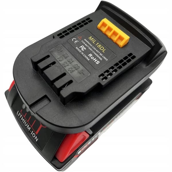Milwaukee 18V till Dewalt 18V batteriadapter/omvandlare (MIL18DL)