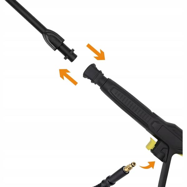 Rosfix-sprøjtepistol til Kärcher K2-K7 (Click Connect-enhed) med lanse og Vario-dyse + roterende dyse 040 1+3 til rengøring af kloakker