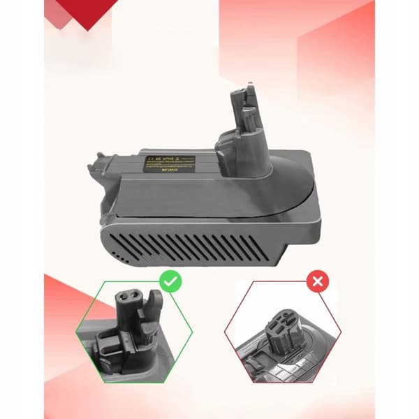 Milwaukee 18V batteriadapter/konverter til Dyson V10