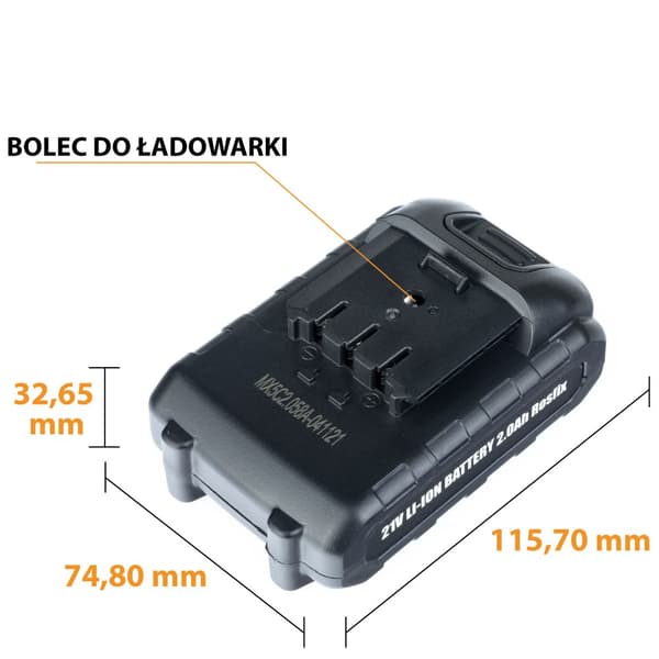 2,0 Ah batteri för Rosfix elverktyg Animal-serien