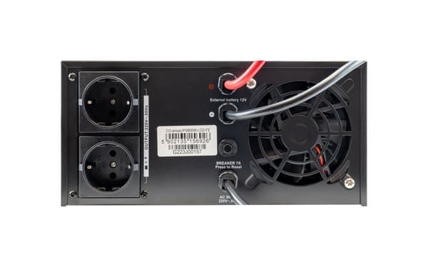 CO-sinusUPS-600W-LCD-F2: Nødstrømforsyning til CO-systemer 230VAC 600W med oplader 12V/10A/20A til...
