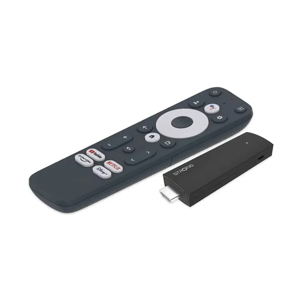 Sterk Wi-Fi 4K Google TV-mediespiller med Chromecast og Google Assistant Sort