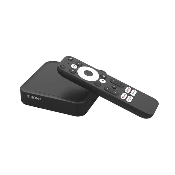 Sterk Wi-Fi 4K Google TV-medieboks med Dolby Vision, Chromecast og stemmestyring