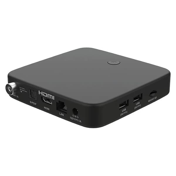 Strong 4K + DVB-T2 Wi-Fi Google TV-medieafspiller med Chromecast og TV-tuner
