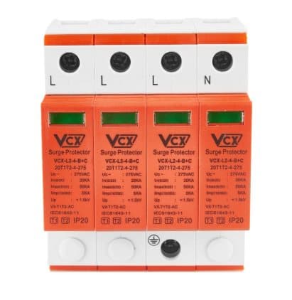 Ylijännitesuoja B+C 4P L2-B+C (T1+T2) 5kA AC