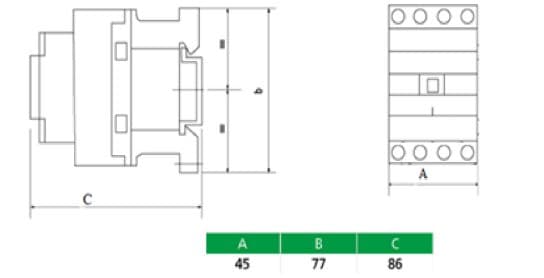 Kontaktor SC-0910 24V 1NO