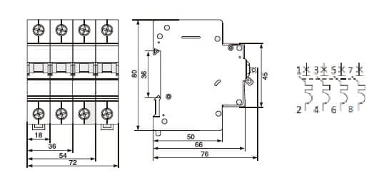 Afbryder 1000V DC C 16A
