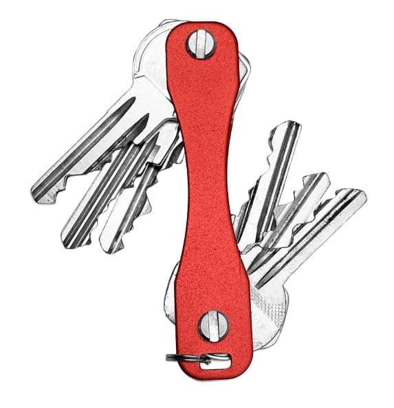 Nyckelring, nyckelorganisatör Smart svart, nyckelring för 6 nycklar, aluminium