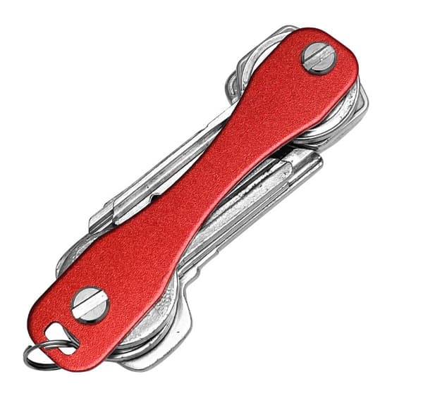 Nyckelring, nyckelorganisatör Smart svart, nyckelring för 6 nycklar, aluminium