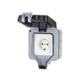 Pikkukuva 1 / 3: Ulkopistorasia kannella IP66 Pistorasia 16A 250V Harmaa
