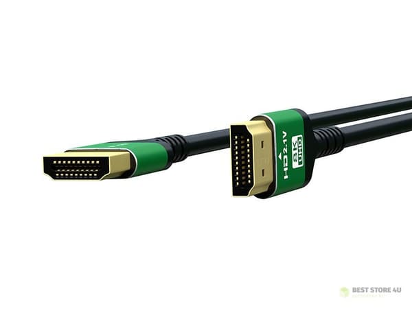96-648# HDMI-HDMI 8K Grøn Lige 3M Stik