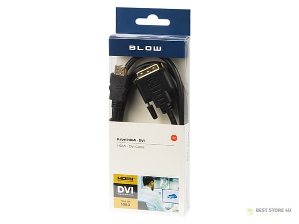 92-021# DVI-HDMI-stik 1,5m blisterpakning