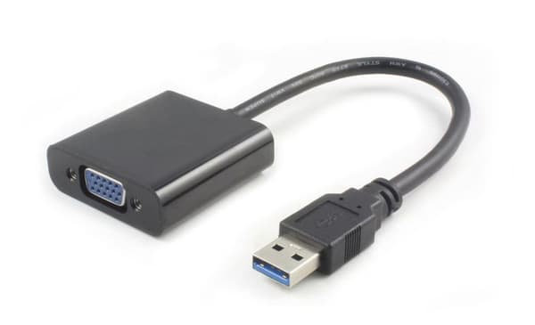 MicroConnect USB 3.0 Type A - VGA-adapter sort Sort