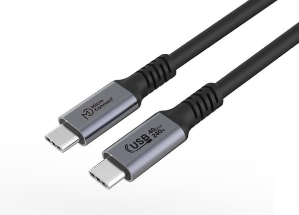 MicroConnect Premium USB4 Gen 3x2 USB-C-kabel 2m 40Gbps, 240W, USB4CC2-240W