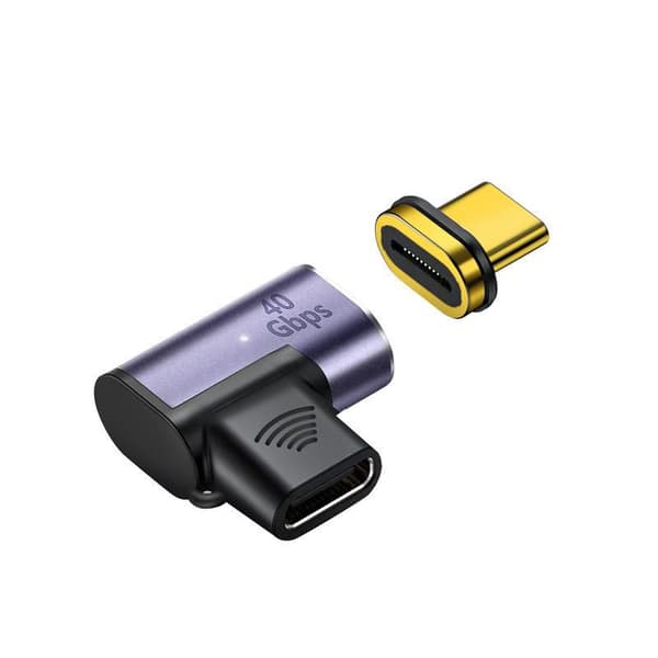 MicroConnect Magnetisk USB4 Gen 3x2 90° adapter 1100903, MC-USB4CCMF-MAGNETIC
