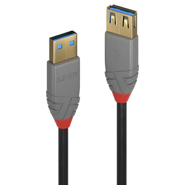 Lindy 0,5M USB 3.2 Typ-A förlängningskabel, Anthra Line, 36760