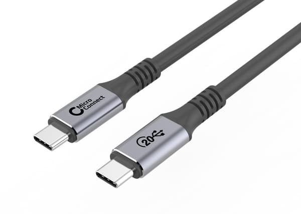MicroConnect Premium USB-C -kaapeli 0,5 m 20 Gbps 100 W USB 3.2 Gen 2x2, USB3.2CC05