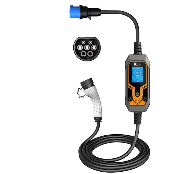 Bärbar laddare för elbil, Wallbox Typ2-kabel, 32A 7KW, typ2 7KW 5m Kabel
