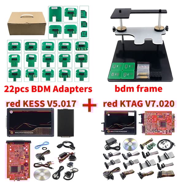 ECU-programmerare, online-tuning, LED BDM-ram., KESS KTAG Ram 22