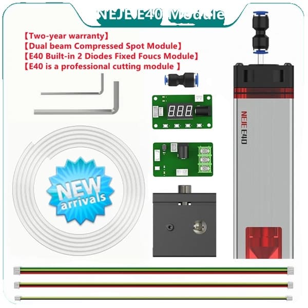 Lasermodul, 80W effekt, Dobbeltstråleteknologi, E40 80W Laser
