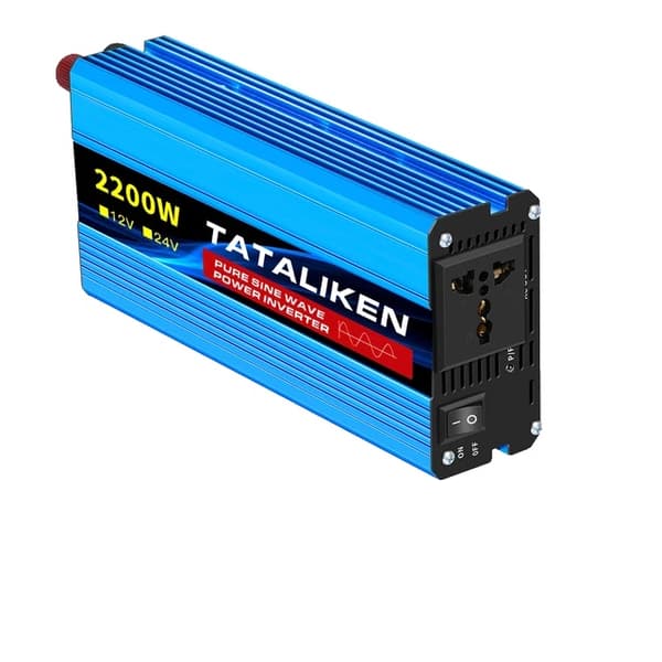 Strøm Inverter, Ren Sinus Bølge, Universal Stik, 12V2200W 220V