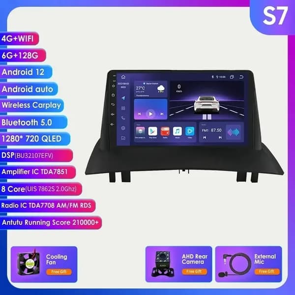 Bilradio, DSP AI-teknologi, Carplay-kompatibilitet, S7 AHDC6