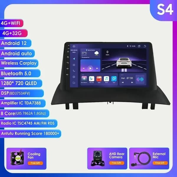 Bilradio, DSP AI-teknologi, Carplay-kompatibilitet, S4 AHDC6