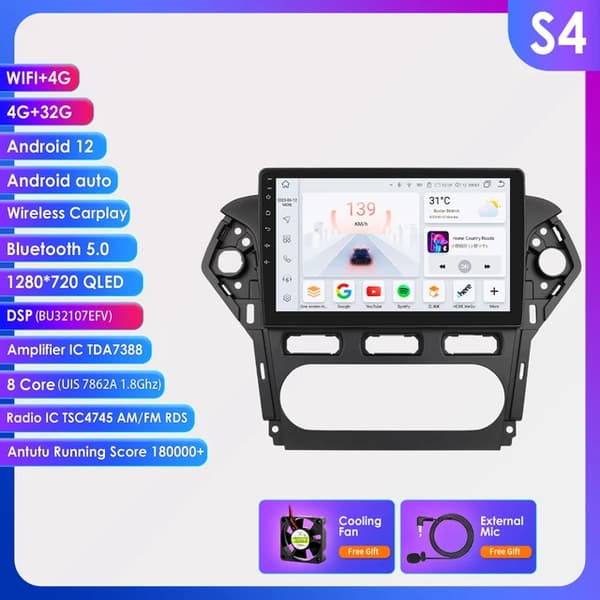 Bil Intelligent System, 8GB RAM, Android Auto Integration, S4-4G 32G-8cores-4G