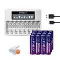 Miniatyrbillede 1 af 2: Genopladelige AAA-batterier, Lithium Ion, Batterioplader, 12AAA 1 Oplader