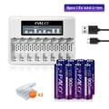 Miniatyrbillede 2 af 2: Genopladelige AAA-batterier, Lithium Ion, Batterioplader, 8AAA 1 Oplader