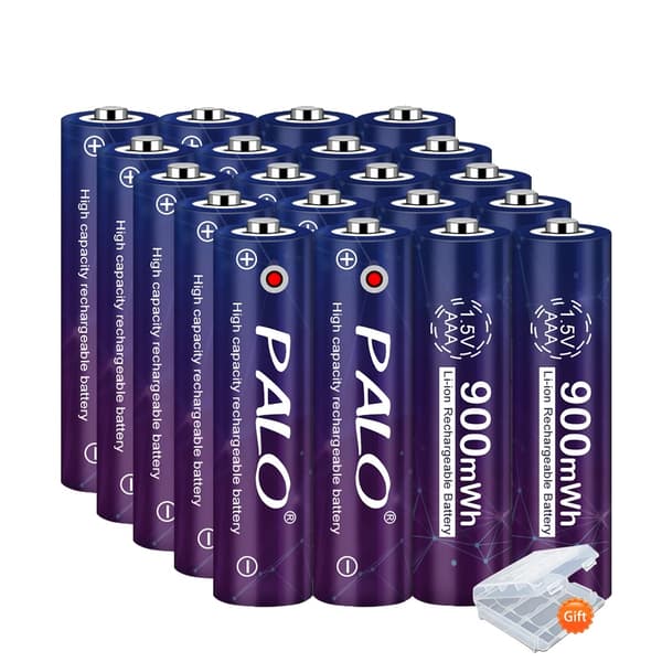 Genopladelige AAA-batterier, Lithium Ion, Batterioplader, 20PCS AAA batteri