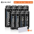 Miniatyrbillede 2 af 2: Batterioplader, LCD-skærm, Hurtigopladning, 8AA 8AAA