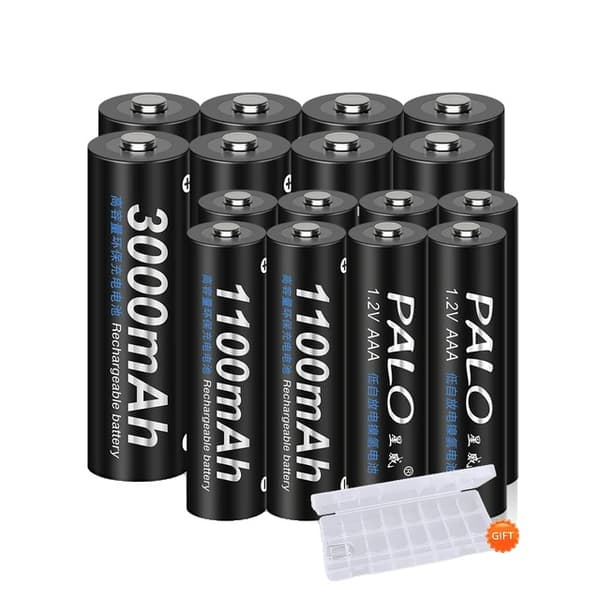 Batterioplader, LCD-skærm, Hurtigopladning, 8AA 8AAA