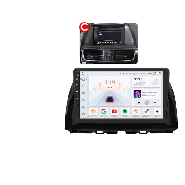 Bil Multimedie, Android 12, GPS Navigation, C-8kerner-4G 32G -S4