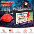 Miniatyrbillede 2 af 2: LiFePO4 Batteripakke, Indbygget BMS, Energilagring, 12V 10AH