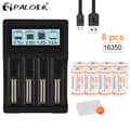 Miniatyrbillede 2 af 2: Genopladeligt CR123A Batteri, 37V Kapacitet, LCD Oplader Kompatibilitet, 8batteri-oplader