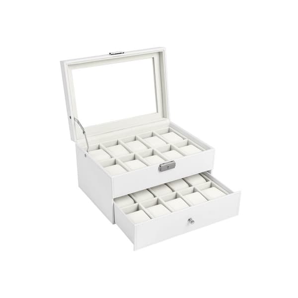 Klockbox för 20 klockor Vit