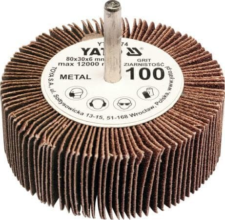 YATO LAMMSKIVA MED SKAFT 80 x 30 x 6 mm P120
