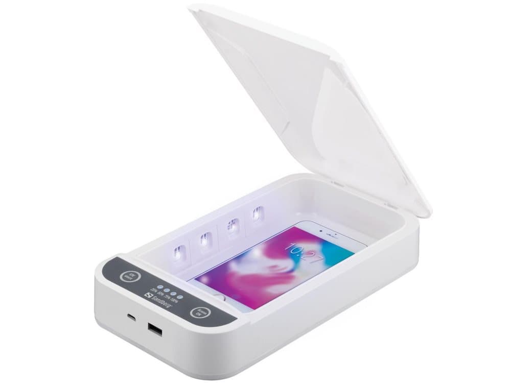 Sandberg UV Sterilizer Box 7" USB UV Sterilizer Box 7'' USB, White, 280 nm, USB, 277 mm, 125 mm, 50 mm