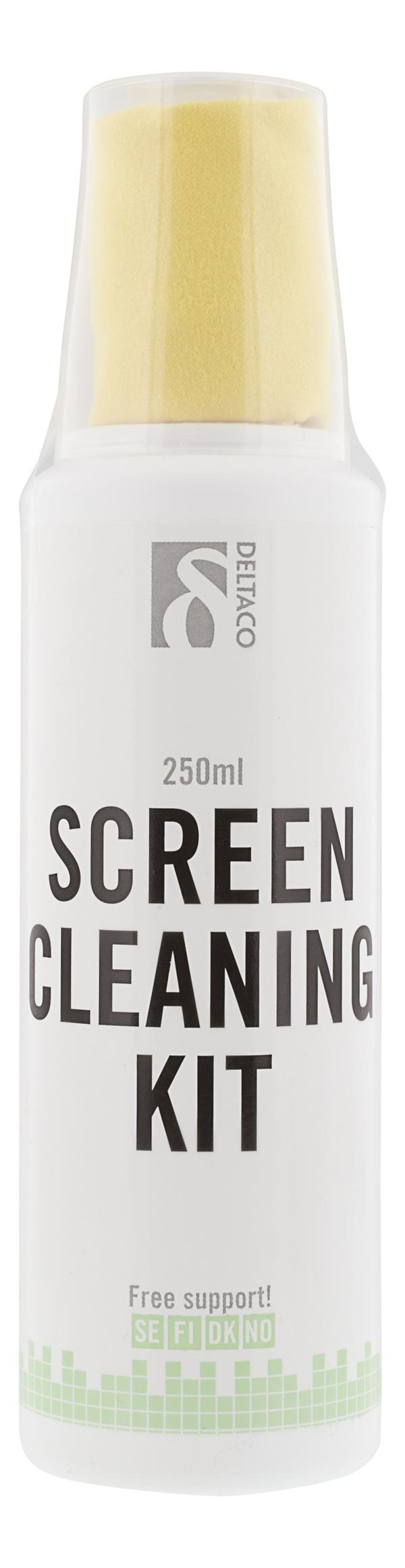 Screen cleaning kit 250ml all monitors microfiber nonalcohol