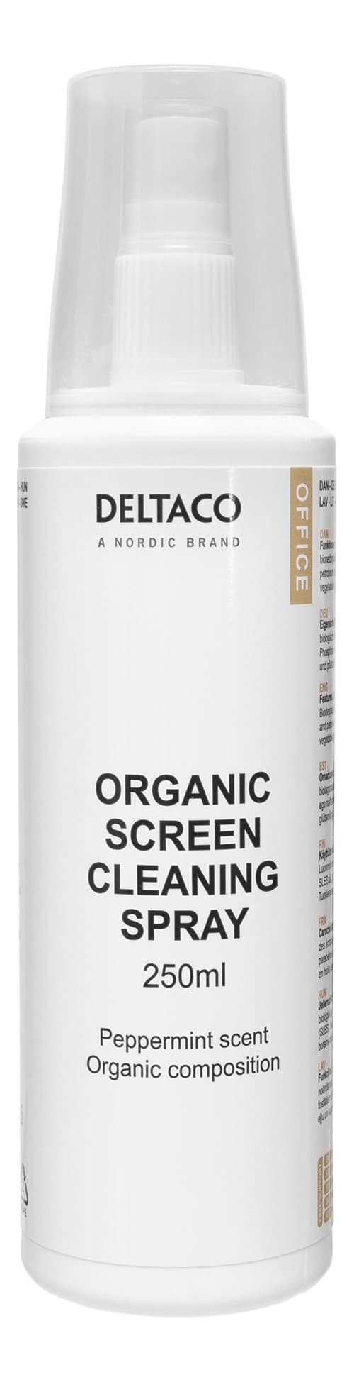 Organic cleaning liquid for screens, 250ml