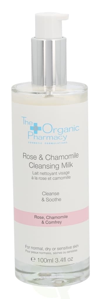 The Organic Pharmacy Rose & Chamomile Cleansing Milk 100 ml For Sensitive Skin/Normal To Dry Skin
