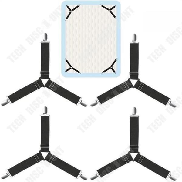 TD® 12 klämmor förlängd lakan fixer halkfri sexsidig sofföverdrag Quilt fast klämma Lakan spänne