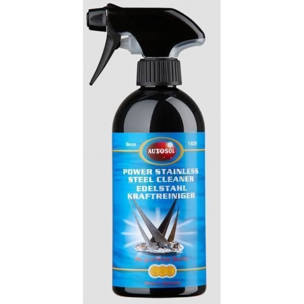 Autosol Boots Edelstahl Kraftreiniger, Spraypump för elektronisk utrustning, Metall-Plast, 500 ml, Svart, Blå